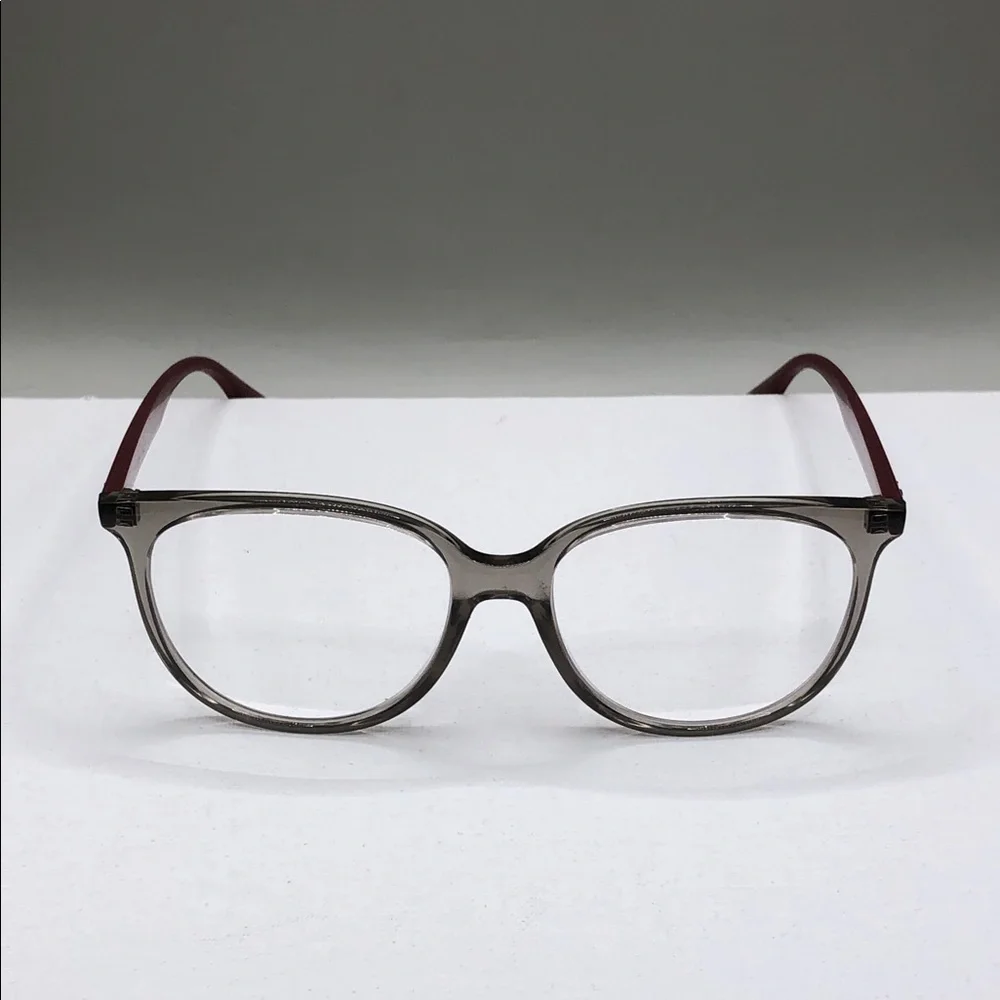 Ray Ban RB4378V 8083 Transparent Grey FRAMES Burgundy Temples UNISEX 54-16-145